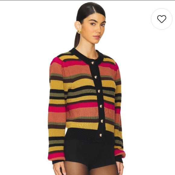 Nation Ltd Carmela Cardigan in Vintage Stripe NWOT Alpaca Cotton Striped Sweater - Picture 4 of 11